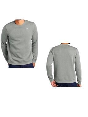 Nike Grey Solo Swoosh Fleece Crew Sweatshirt (611467-063) Men’s Size 2XL NWT